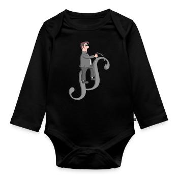 Jurist lustig - Baby Bio-Langarm-Body - Schwarz - Vorne