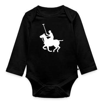 Polo - Baby Bio-Langarm-Body - Schwarz - Vorne