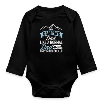 Campeur - Body Bébé bio manches longues - noir - Devant