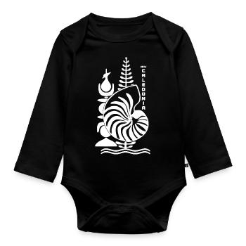 Nouvelle-Calédonie - Body Bébé bio manches longues - noir - Devant