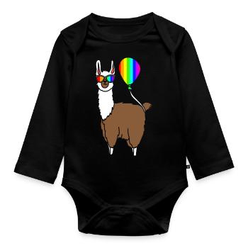 LGBT - Baby Bio-Langarm-Body - Schwarz - Vorne
