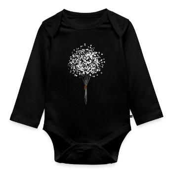 Fleur Pusteblume - Body Bébé bio manches longues - noir - Devant