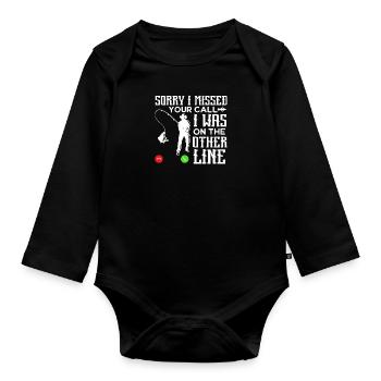 Fishing Anglers Fishing Sport fishermen - Organic Longsleeve Baby Bodysuit - black - Front