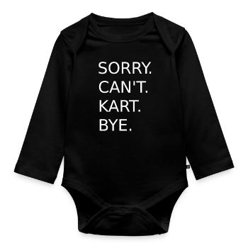 Pardon. Ne. Kart. Au revoir. - Body Bébé bio manches longues - noir - Devant