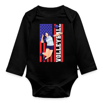 Volleyball Coach - Organic Longsleeve Baby Bodysuit - black - Front