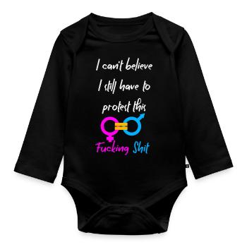 Equality - Organic Longsleeve Baby Bodysuit - black - Front