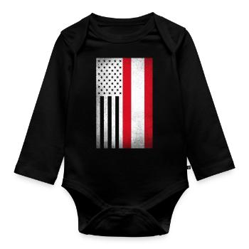 Peru Design für stolze peruanische Amerikaner - Baby Bio-Langarm-Body - Schwarz - Vorne