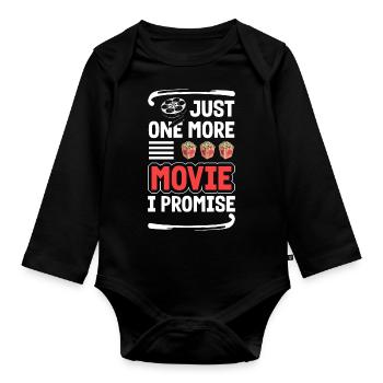 Kino Filmklappe Regie Hollywood - Baby Bio-Langarm-Body - Schwarz - Vorne