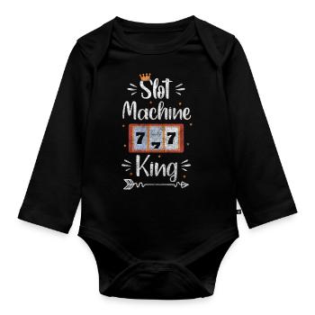 Gambling Luck Lucky Rail Poker - Organic Longsleeve Baby Bodysuit - black - Front