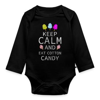 Dessert Zucker Süßes - Baby Bio-Langarm-Body - Schwarz - Vorne