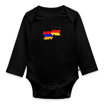 Armenien Deutschland Flagge Deutsch Armenier - Baby Bio-Langarm-Body - Schwarz - Vorne