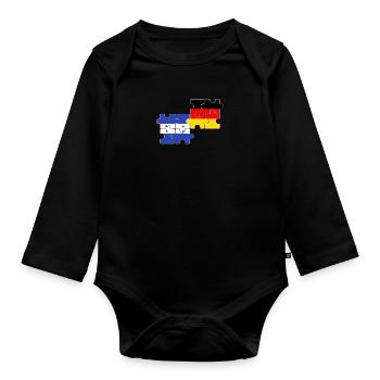 Honduras Allemagne Drapeau du Honduras allemand - Body Bébé bio manches longues - noir - Devant