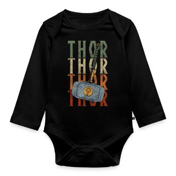 Odin Asgard Kelten - Baby Bio-Langarm-Body - Schwarz - Vorne