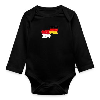 Indonésie Allemagne Drapeau Allemand Indonésien - Body Bébé bio manches longues - noir - Devant