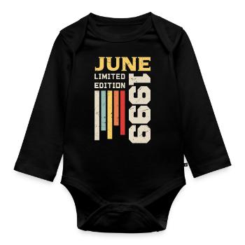 June 1999 - Birthday gift June 1999 June - Organic Longsleeve Baby Bodysuit - black - Front
