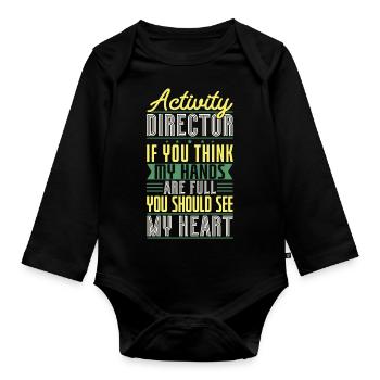 Activity Director Appreciation - Baby Bio-Langarm-Body - Schwarz - Vorne
