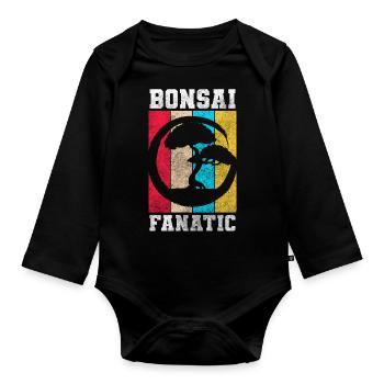 Bonsai Grower Tree - Organic Longsleeve Baby Bodysuit - black - Front