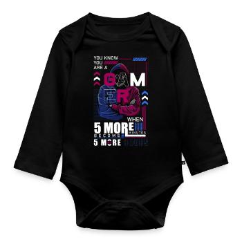 Ligue des jeux sur PC - Body Bébé bio manches longues - noir - Devant