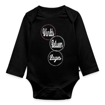 Reading Awesome Gift Idea Escape Quotes - Organic Longsleeve Baby Bodysuit - black - Front