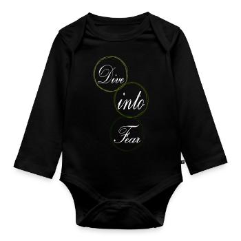 inner courage happy bungee jumping community - Baby Bio-Langarm-Body - Schwarz - Vorne