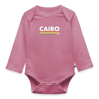 Le Caire Rétro Égypte Égypte Égypte Egypte Egyptienne Egypte - Body Bébé bio manches longues - mauve - Devant
