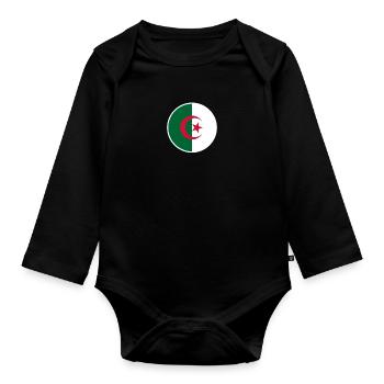 Algérie Drapeau algérien Algérien - Body Bébé bio manches longues - noir - Devant