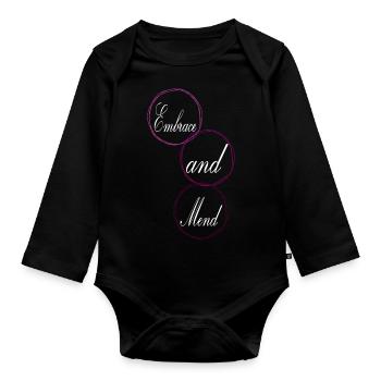 Idée de cadeau pour le réseau de soutien des relations de soutien - Body Bébé bio manches longues - noir - Devant