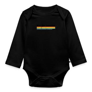 Rio de Janeiro Vintage Brésil Rétro Brésilien - Body Bébé bio manches longues - noir - Devant