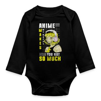 Japan Kunst - Baby Bio-Langarm-Body - Schwarz - Vorne