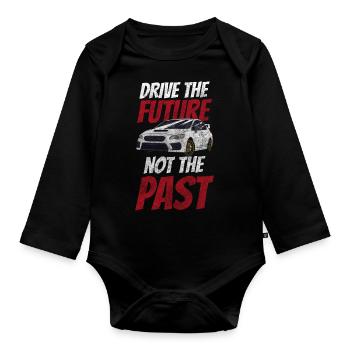 Electric Car Environment Power Climate Change - Organic Longsleeve Baby Bodysuit - black - Front