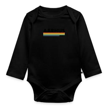 Aarhus Denmark Denmark Danish Proud Dane - Organic Longsleeve Baby Bodysuit - black - Front