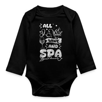Spa Soins Personnels Beauté Saine - Body Bébé bio manches longues - noir - Devant
