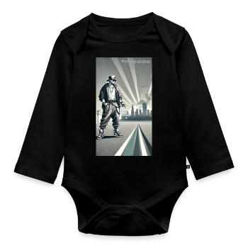 Hiphoper 127 0 0 1 is my hood - Baby Bio-Langarm-Body - Schwarz - Vorne