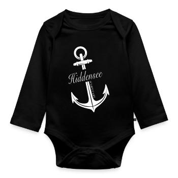 Hiddensee - Baby Bio-Langarm-Body - Schwarz - Vorne