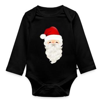 Magical St. Nicholas Santa Claus Santa Claus - Organic Longsleeve Baby Bodysuit - black - Front
