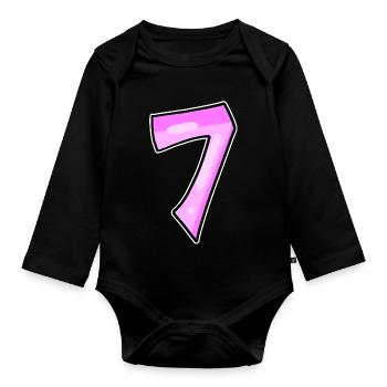 7 - Baby Bio-Langarm-Body - Schwarz - Vorne