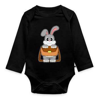 Sac à bandoulière Bunny - Body Bébé bio manches longues - noir - Devant