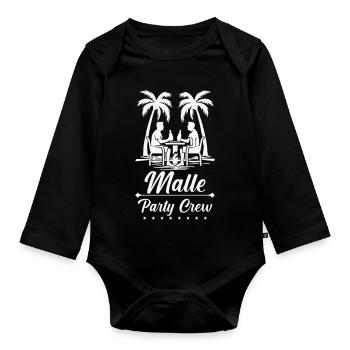 Malle Party Crew - Body Bébé bio manches longues - noir - Devant