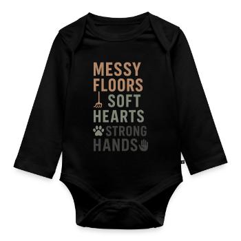 Shelter Employee, Animal Rescue Volunteer - Organic Longsleeve Baby Bodysuit - black - Front