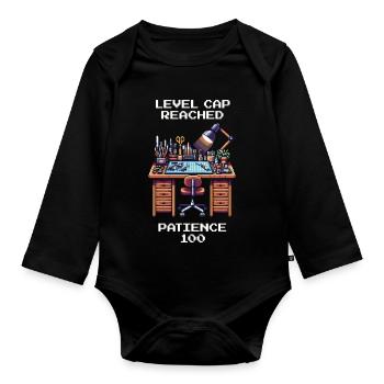 Level cap reached: Patience 100 | Model making - Organic Longsleeve Baby Bodysuit - black - Front