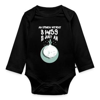 Professeur de mathématiques Dire Professeur de mathématiques drôle - Body Bébé bio manches longues - noir - Devant