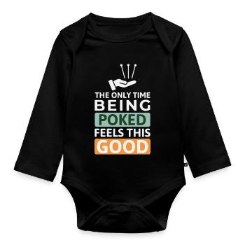 Licensed TCM Practitioner Expert Therapeutic  - Organic Longsleeve Baby Bodysuit - black - Front