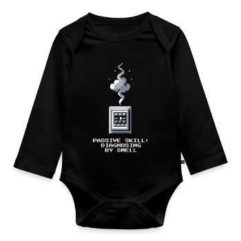 Dépannage par nez | Électricien Insider - Body Bébé bio manches longues - noir - Devant