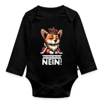 Avant que vous ne demandiez : Corgi Corgi Corgi Gallois Corgi Corgi Dog - Body Bébé bio manches longues - noir - Devant