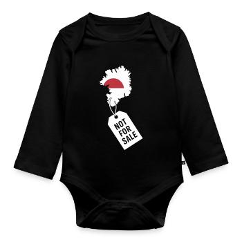 Greenland Not For Sell - Design statement - Body Bébé bio manches longues - noir - Devant