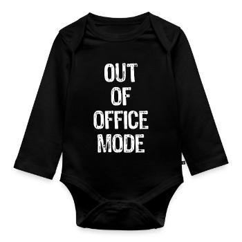 Mode Hors Bureau - Body Bébé bio manches longues - noir - Devant