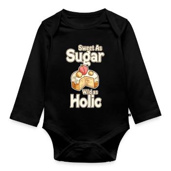 Doux comme le sucre, sauvage comme le clown - Body Bébé bio manches longues - noir - Devant