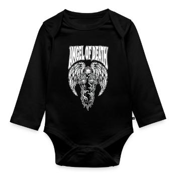 Emblème gothique de l’Ange de la Mort - Body Bébé bio manches longues - noir - Devant