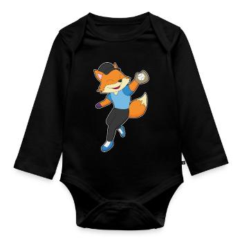 Gant de baseball Fox - Body Bébé bio manches longues - noir - Devant
