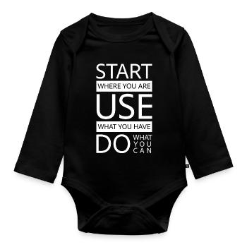 Do_what_you_can - Baby Bio-Langarm-Body - Schwarz - Vorne